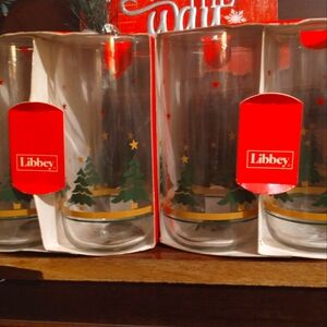 Vintage Libbey Christmas Glasses